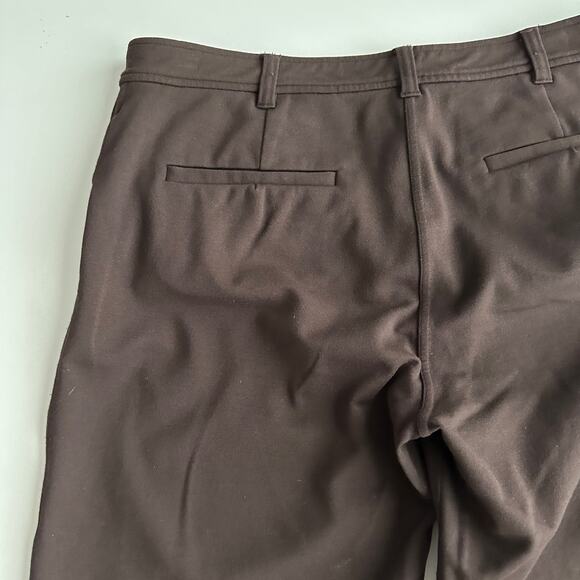 Eileen Fisher Rayon Blend Flat Front Wide Leg Brown Office Workwear Pants S - Picture 3 of 8